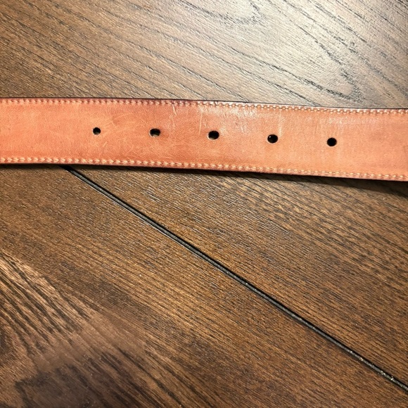 BALLY Black Leather Skinny Belt Gold B Buckle EU 95 / US 38 Designer - Picture 7 of 11